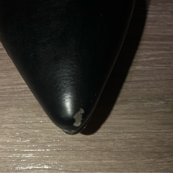 Zigi Girl Black Gold Chain Back Zip 4.5” Heel TALA Rocker boots New - Picture 5 of 10